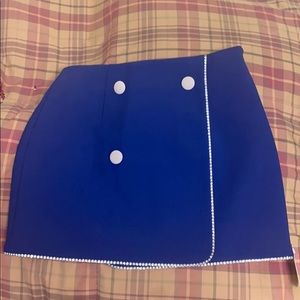 AREA BLUE SKIRT WITH STONES